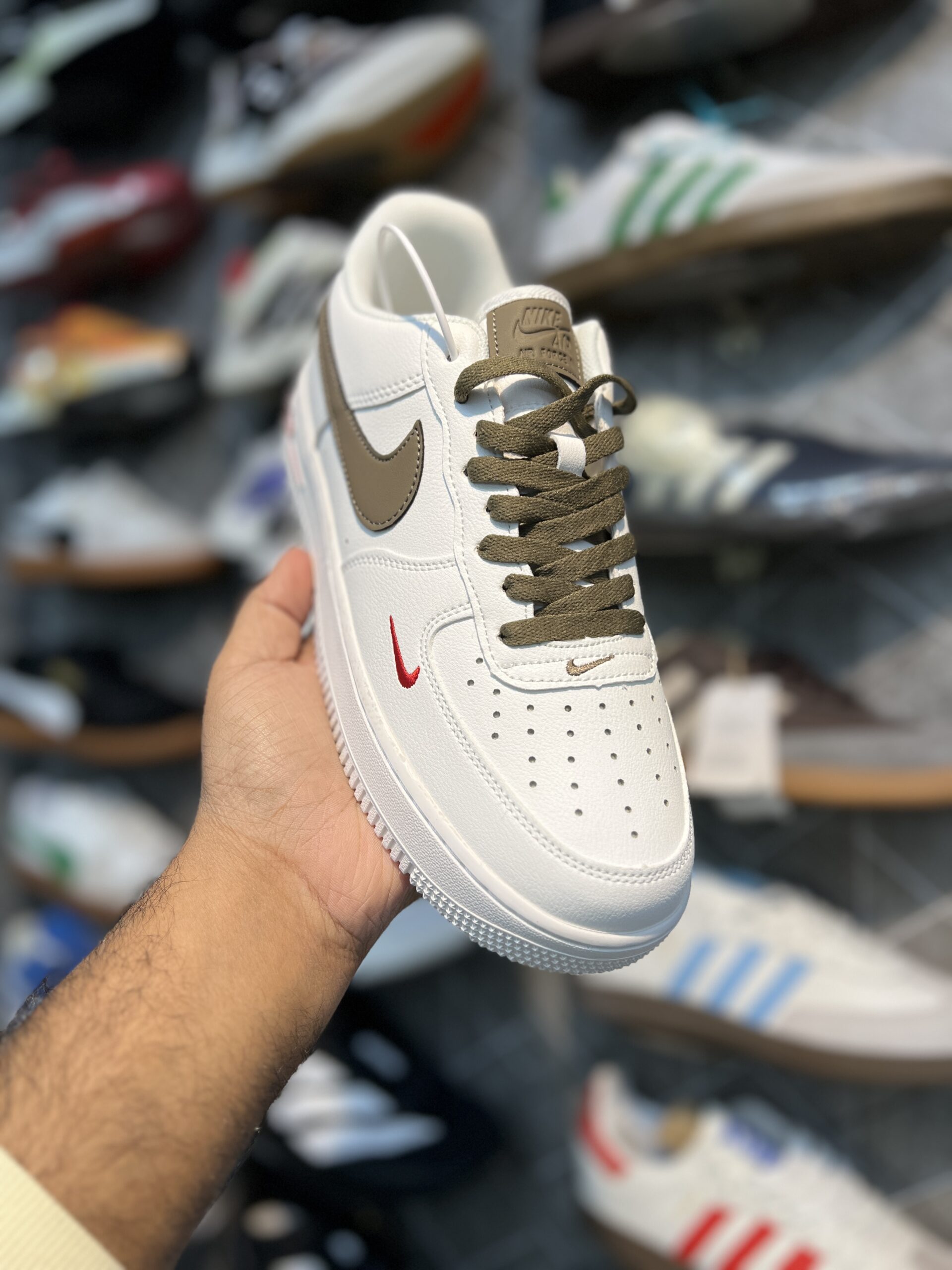 Nike Air Force 1 - Brown Swoosh