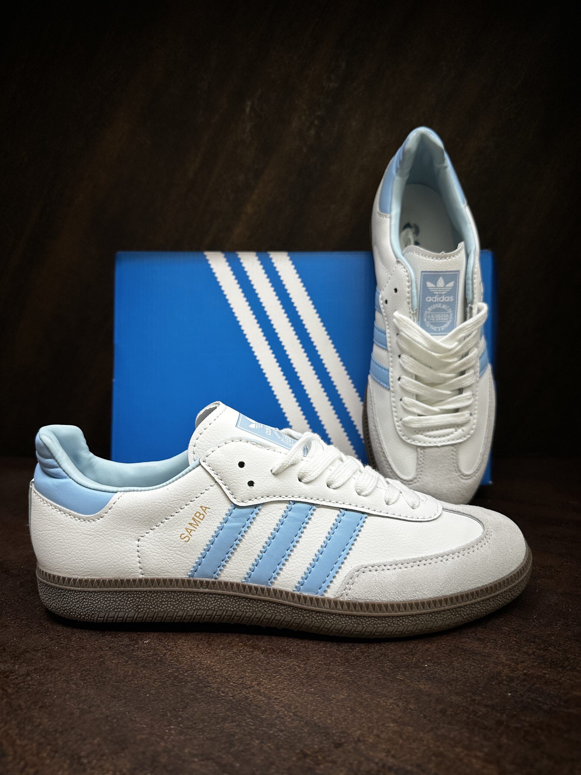 Adidas Samba Cloud White - Sky Blue - Image 4