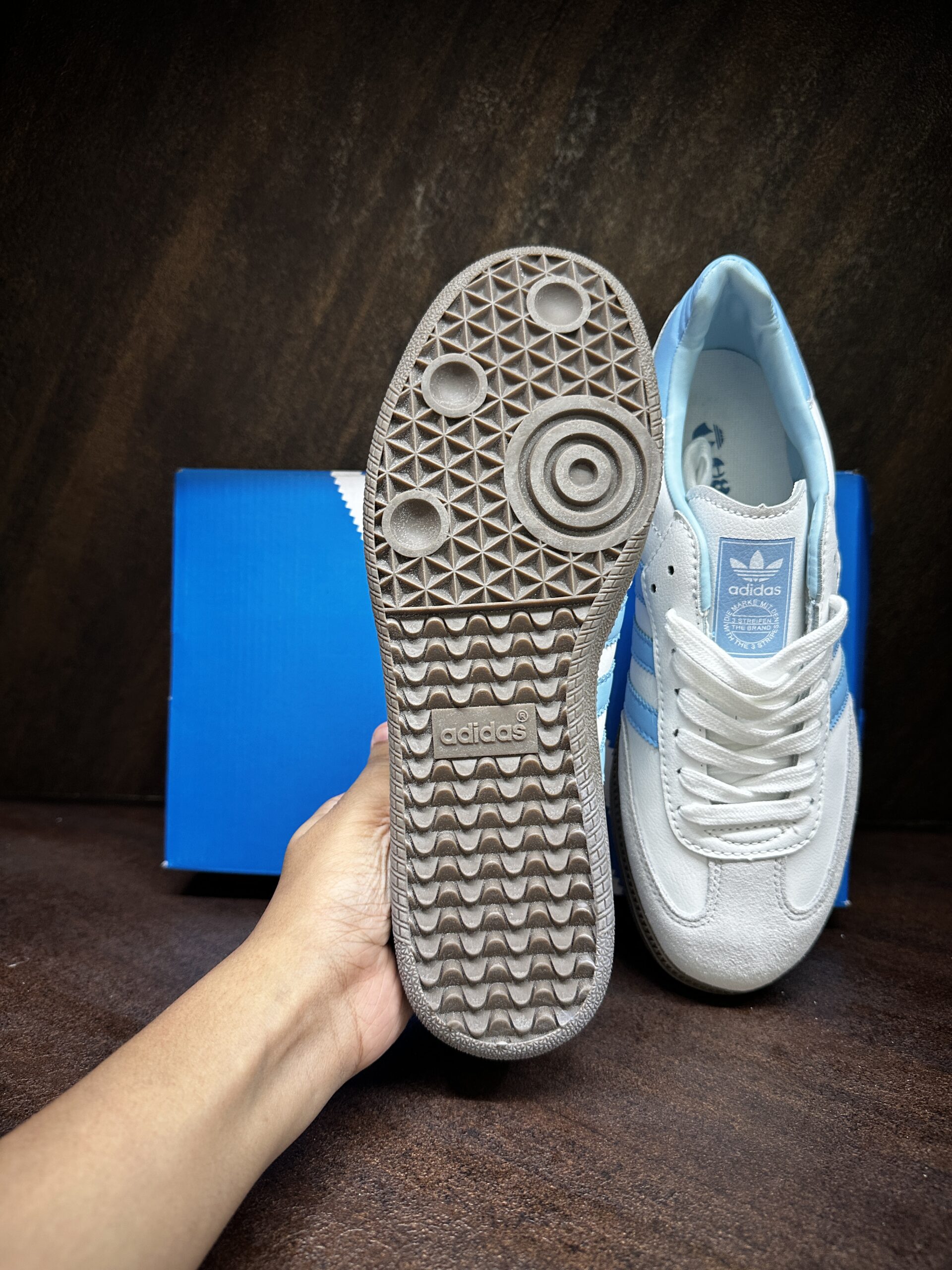 Adidas Samba Cloud White - Sky Blue - Image 2